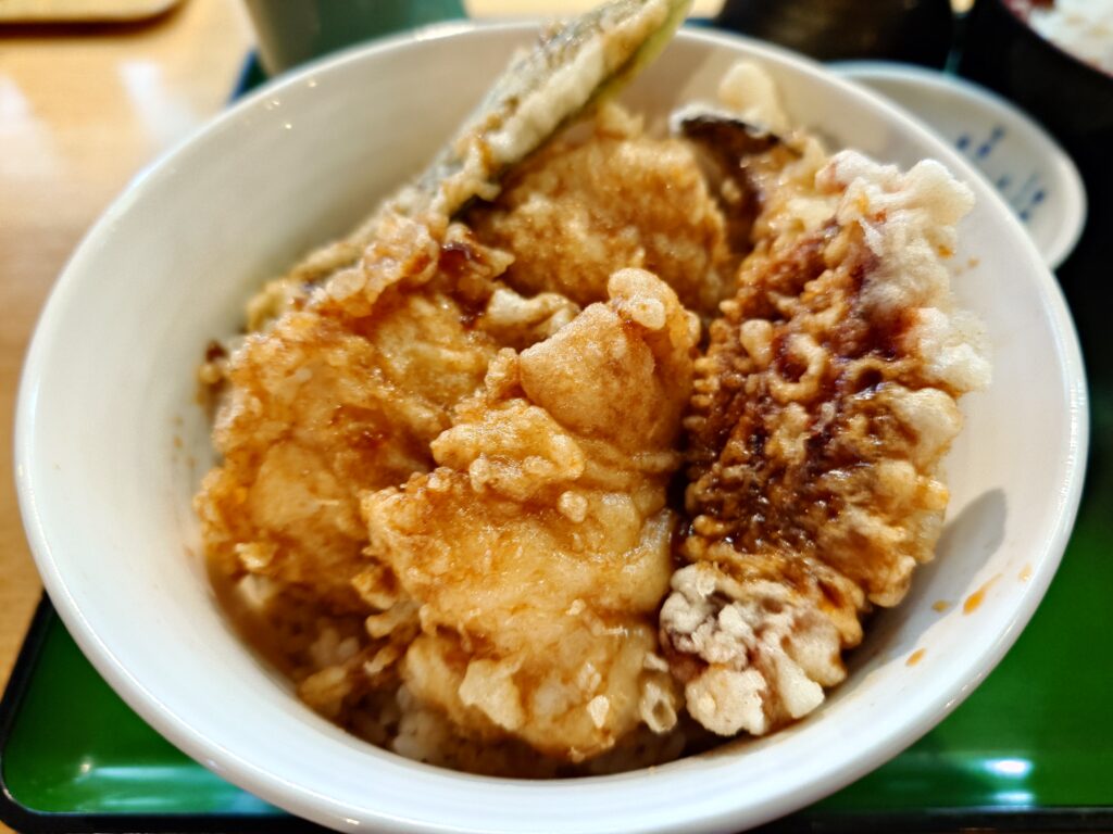 札幌市 東区 新道東 更科本家 イカ天丼(アップ)