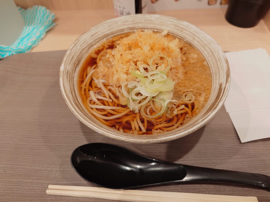 札幌市 中央区 札幌駅 アピア そば処つゆ たぬきそば(白そば)