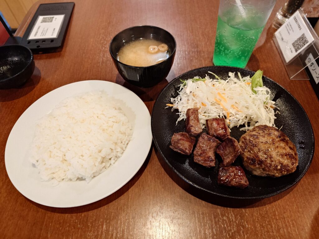 札幌市 厚別区 新さっぽろ駅 新札幌駅 ステーキレストランがんねん カットステーキ＆ハンバーグ