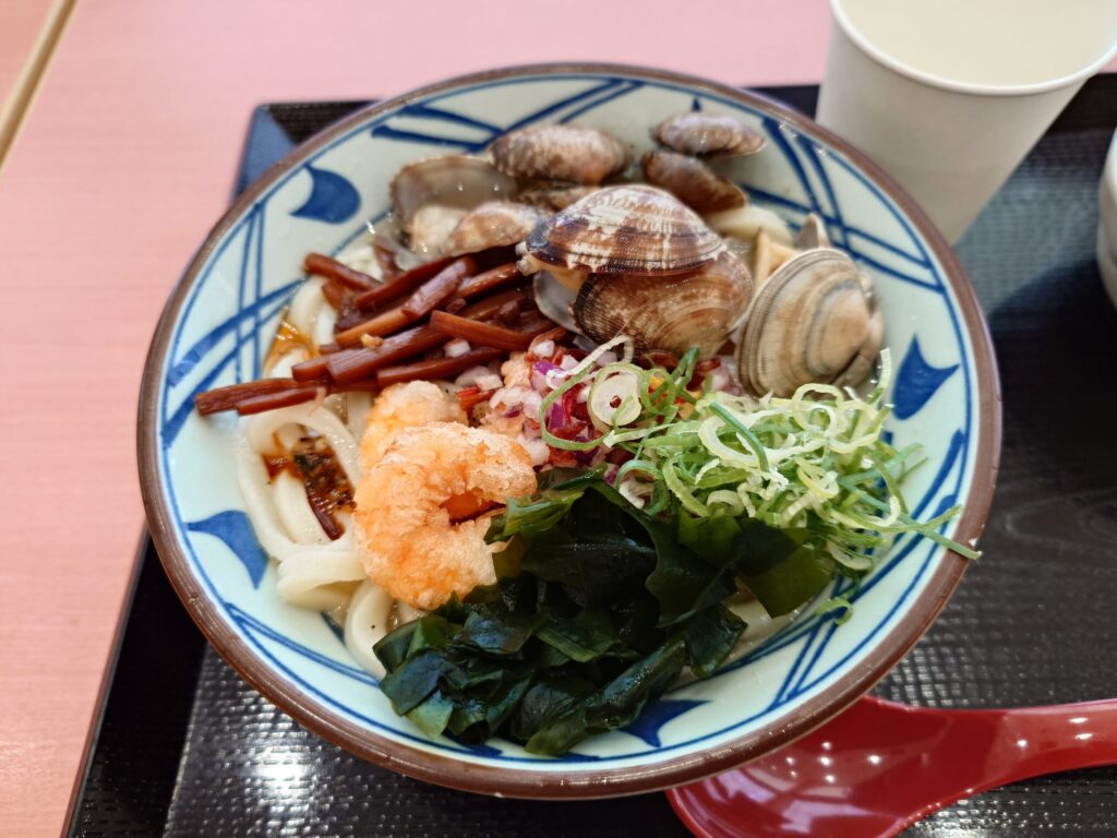 札幌市 東区 東区役所前駅 苗穂駅 アリオ札幌 海鮮旨塩うどん（並）アップ