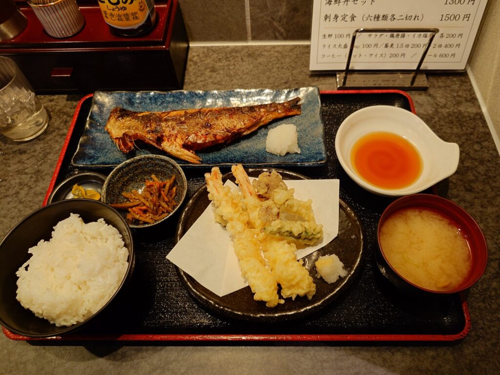 魚力定食（魚＆天ぷら）