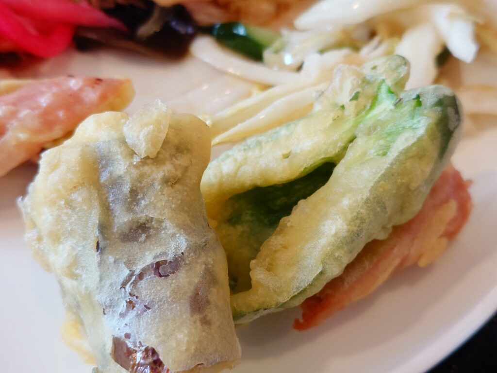 天ぷら（ナス・ピーマン・ウィンナー）