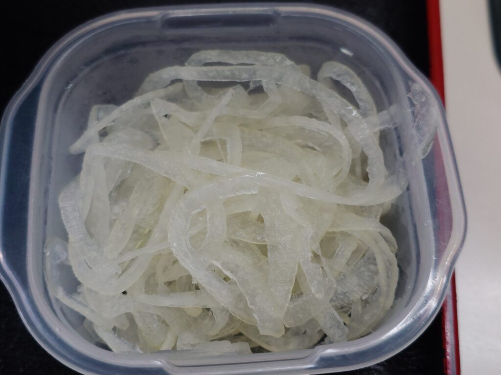 札幌市東区 丘珠エリアにある【ラーメンの丸福 一番星】のオニオンスライス